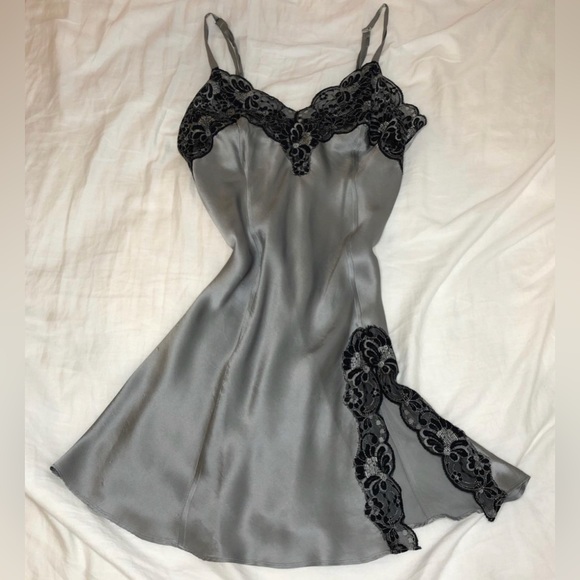 Victoria's Secret Dresses & Skirts - vintage victoria secret slip dress with slit 🪩🦢🪽